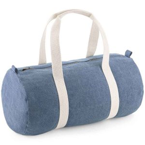 BagBase Denim Barrel Bag - Image 1