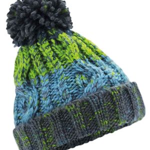 Beechfield Junior Corkscrew Pom Pom Beanie - Image 1