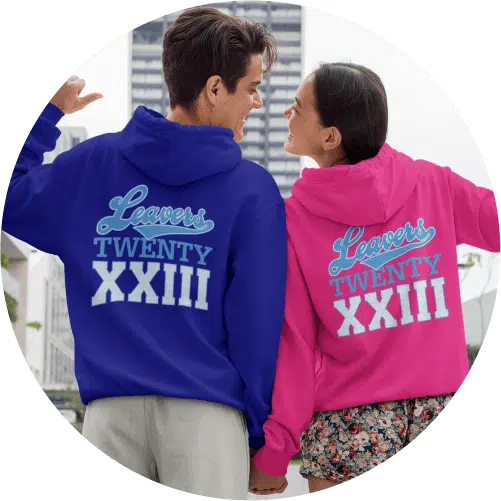 Custom Printed Leavers Hoodies min