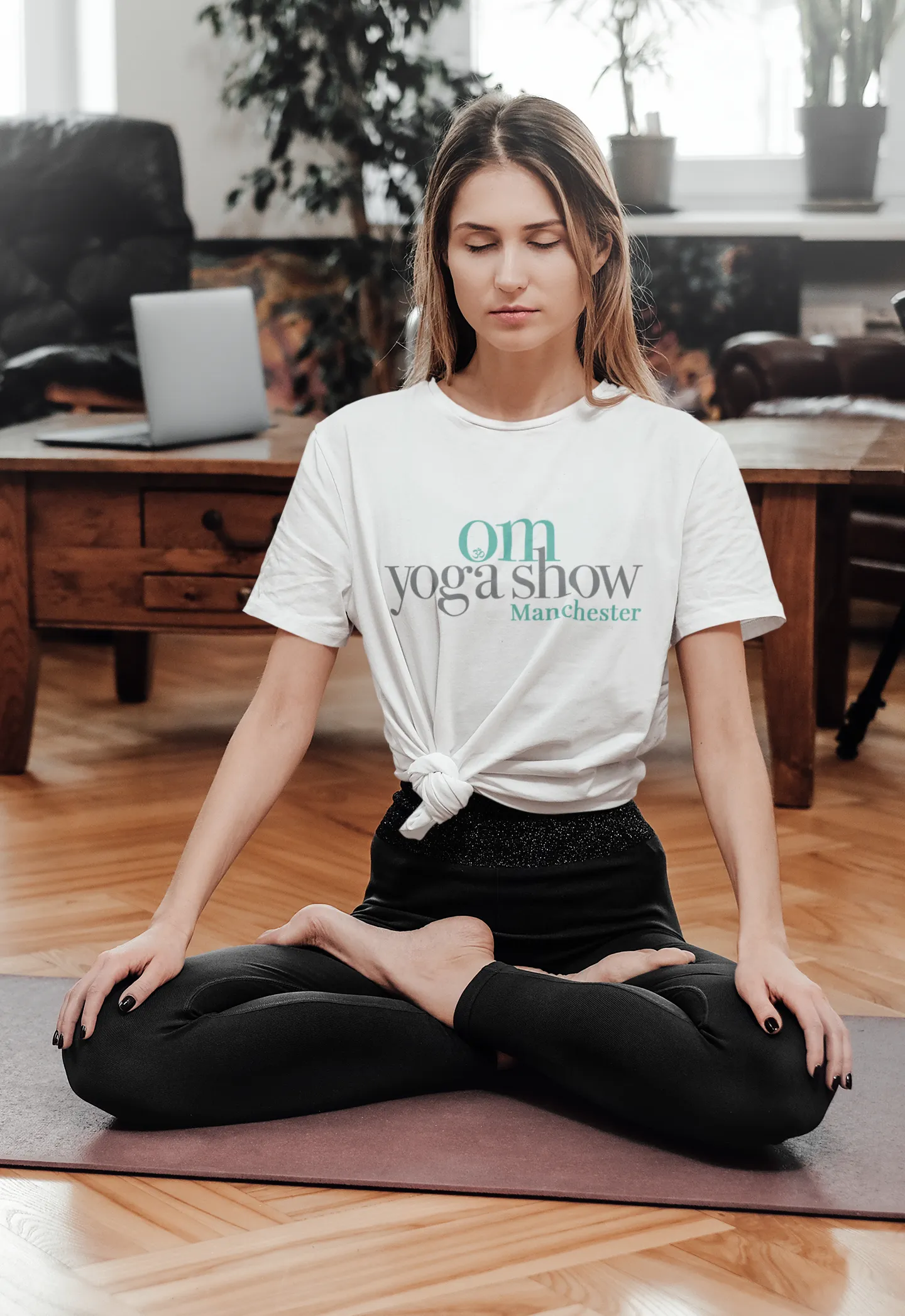 mockup of a woman doing yoga
