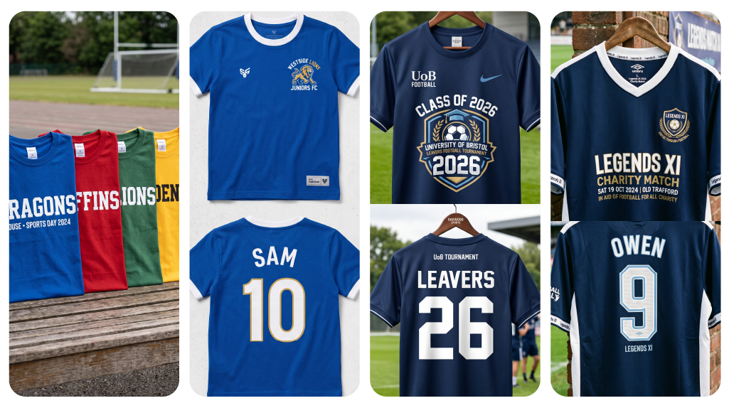 Youth, school and charity football T-shirt ideas – The T Shirt Man | Next Day T Shirt Printing & Custom Hoodies Youth, school and charity football T-shirt ideas