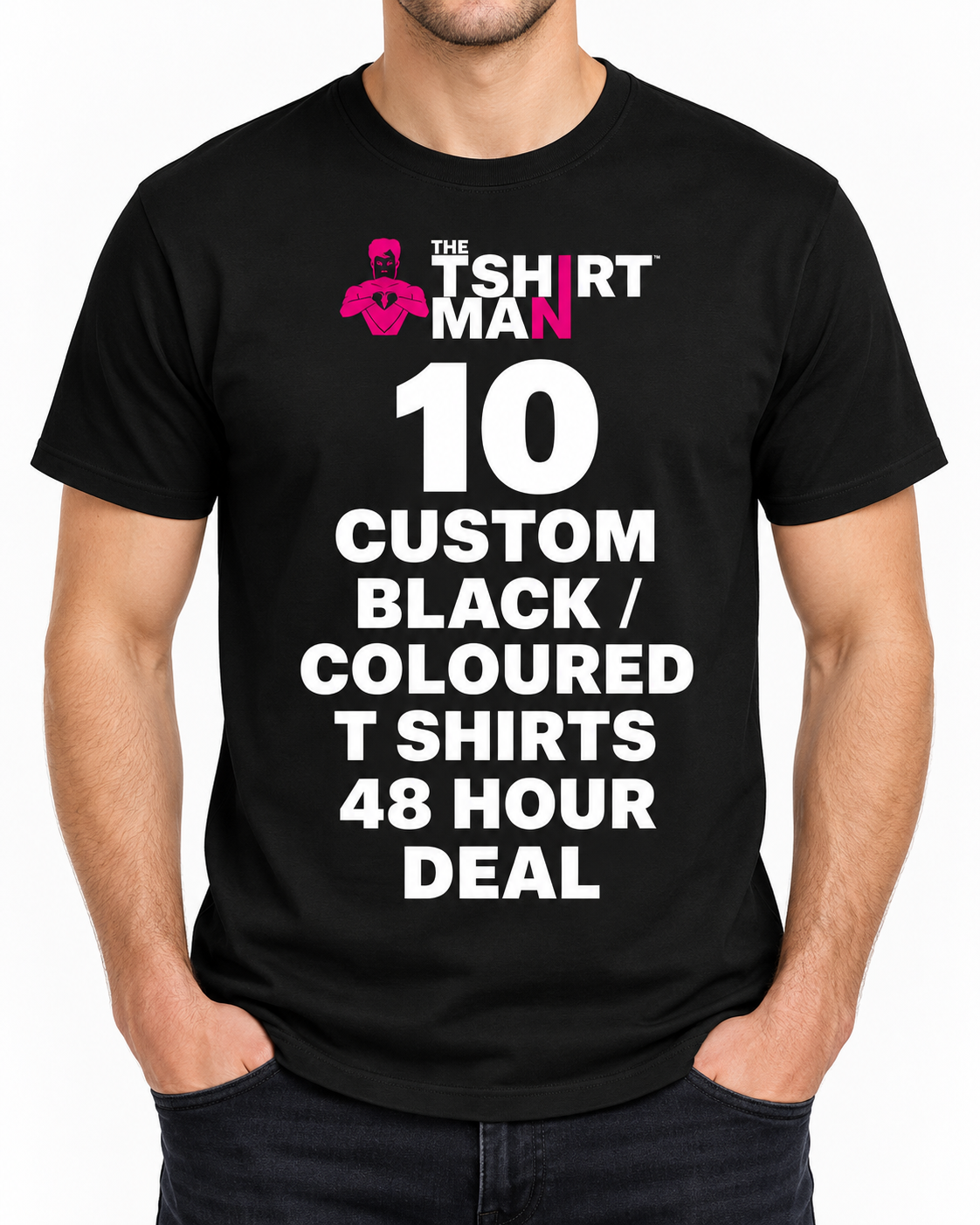 10 Next Day Printed Black T Shirts โ The T Shirt Man | Next Day T Shirt Printing & Custom Hoodies 10 Next Day Printed Black T Shirts