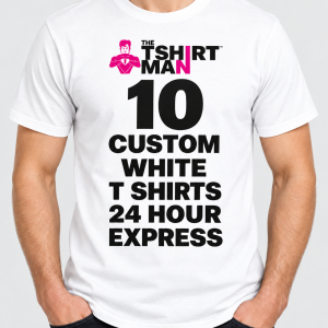 10 Next Day Printed White T Shirts