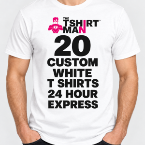 20 Next Day Printed White T Shirts